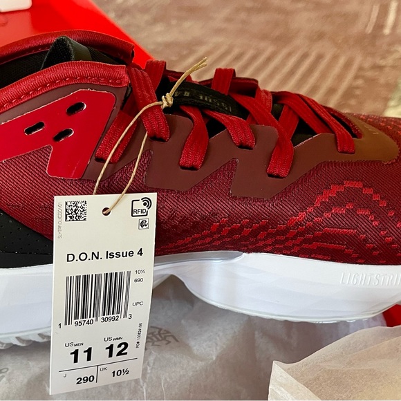 Adidas D.O.N. Issue 4 Men’s Basketball Shoes Size 11 Red NIB - Picture 3 of 6